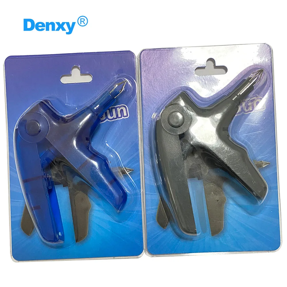 DENXY 2 Stück Dental-Ligaturpistolen-Spender für elastische Bänder, kieferorthopädische Ligaturpistole, gebrauchte Zahnarztinstrumente – Detail 7