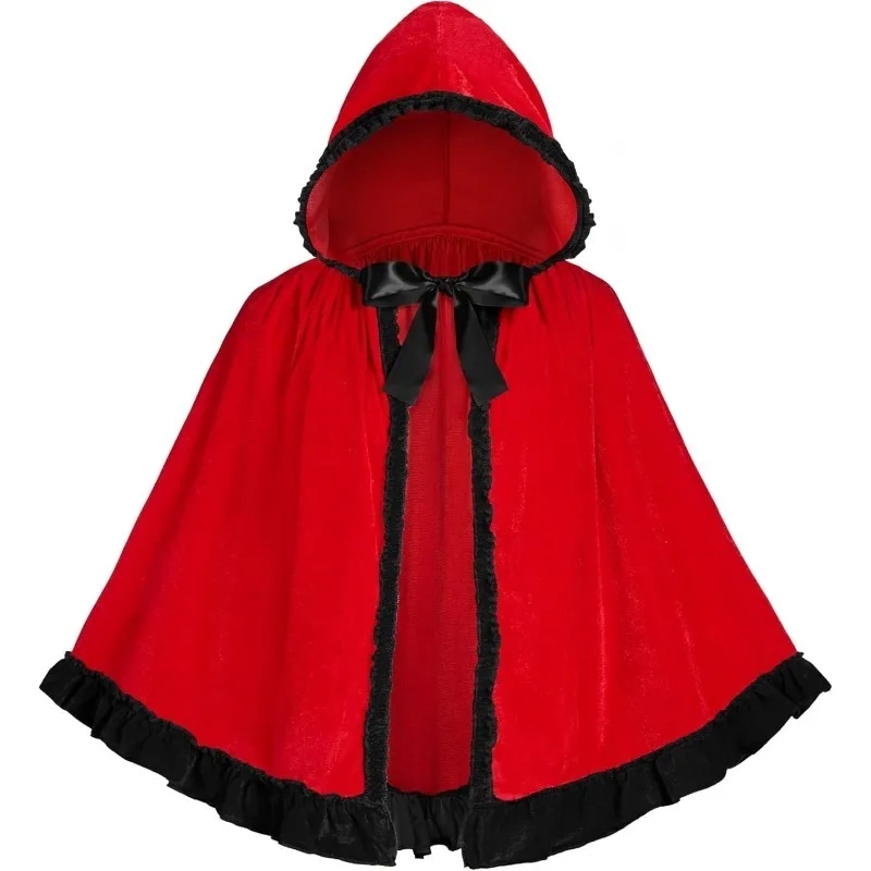 

Red Riding Hood Hooded Skirt Stage Performance Costume Men Women Halloween Christmas Role-playing Outfit Chinese Traditional ...