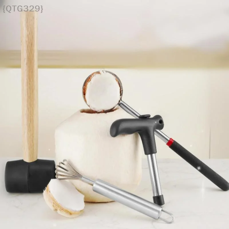 Coconut Opener Tool – Creative Dual-purpose Hand Hole Puncher & Hammer Coconut Breaker For Fresh Coconut Water