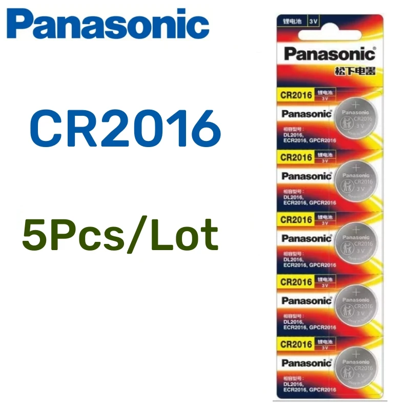 5pcs 30pcs Original Panasonic CR2016 3V ECR2016 Lithium Battery CR 2016 For Control Watch Motherboard Scale Button Coin Cells