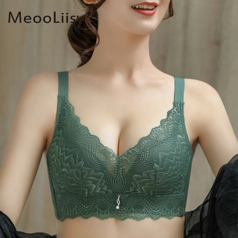 

MeooLiisy Push Up No Wire Bras for Women Sexy Lace Lingerie Soft Breathable Brassiere A B C Cup Wholesale