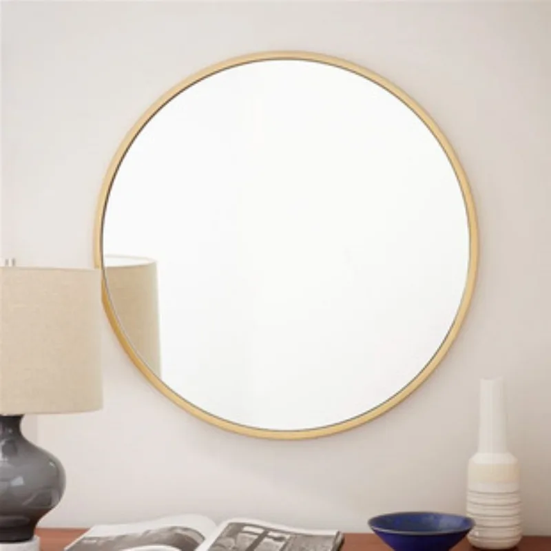 

Wholesale creative wall mirror Nordic wrought iron ins bathroom hotel washstand household wall mirror