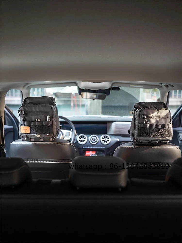 Car Tactical Bag, Camping Rear Seats, Headrest, Expansion Storage Bag, Off-road Equipment Storage Bag BK-PL