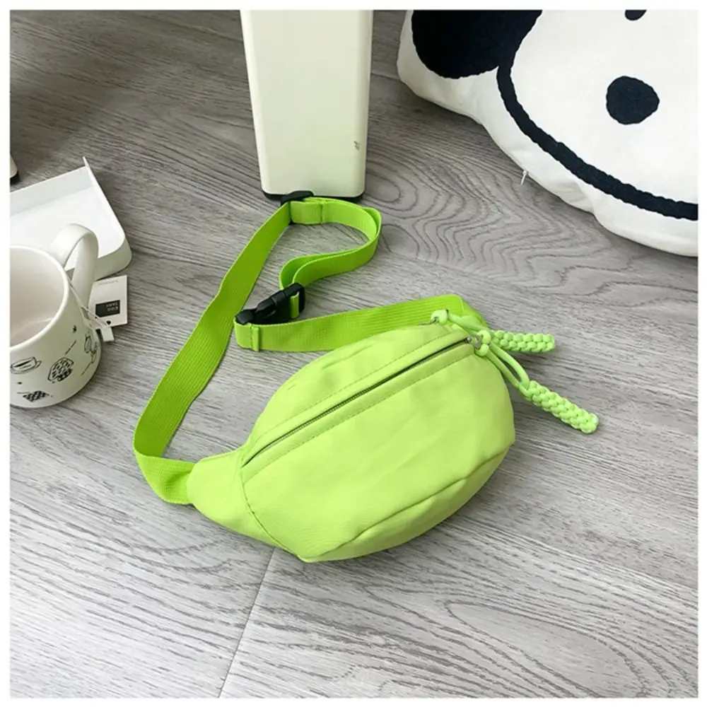 Fashion Children Waist Bag High Quality Canvas Belt Bags Solid Color Crossbody Chest Bag Fanny Pack Hip Purse