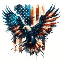 Patriotic American Flag Eagle Vinyl Decal - Scratch-Resistant, Perfect for Cars, Trucks, SUVs, Windows, Laptops & Motorcycles, 1