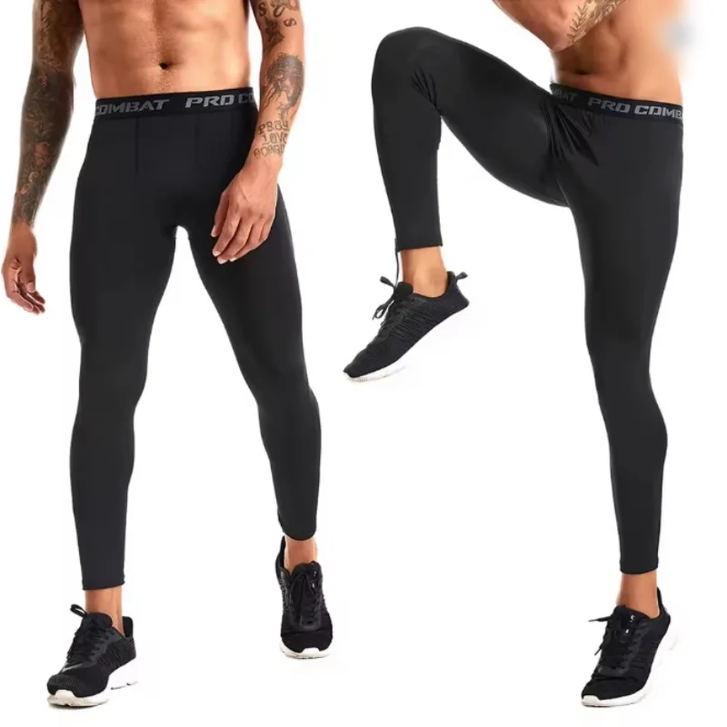 Mens Compression Pants Quick Dry Fit Sportswear Running Tights Men Legging Fitness Training Jogging Pants Sport Gym Leggings