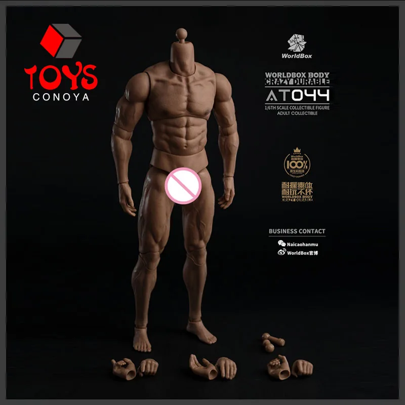 

Worldbox AT044 1/6 Male Durable Durable Articulated Body 31cm Male Soldier Strong Muscle Action Figure Joint Body