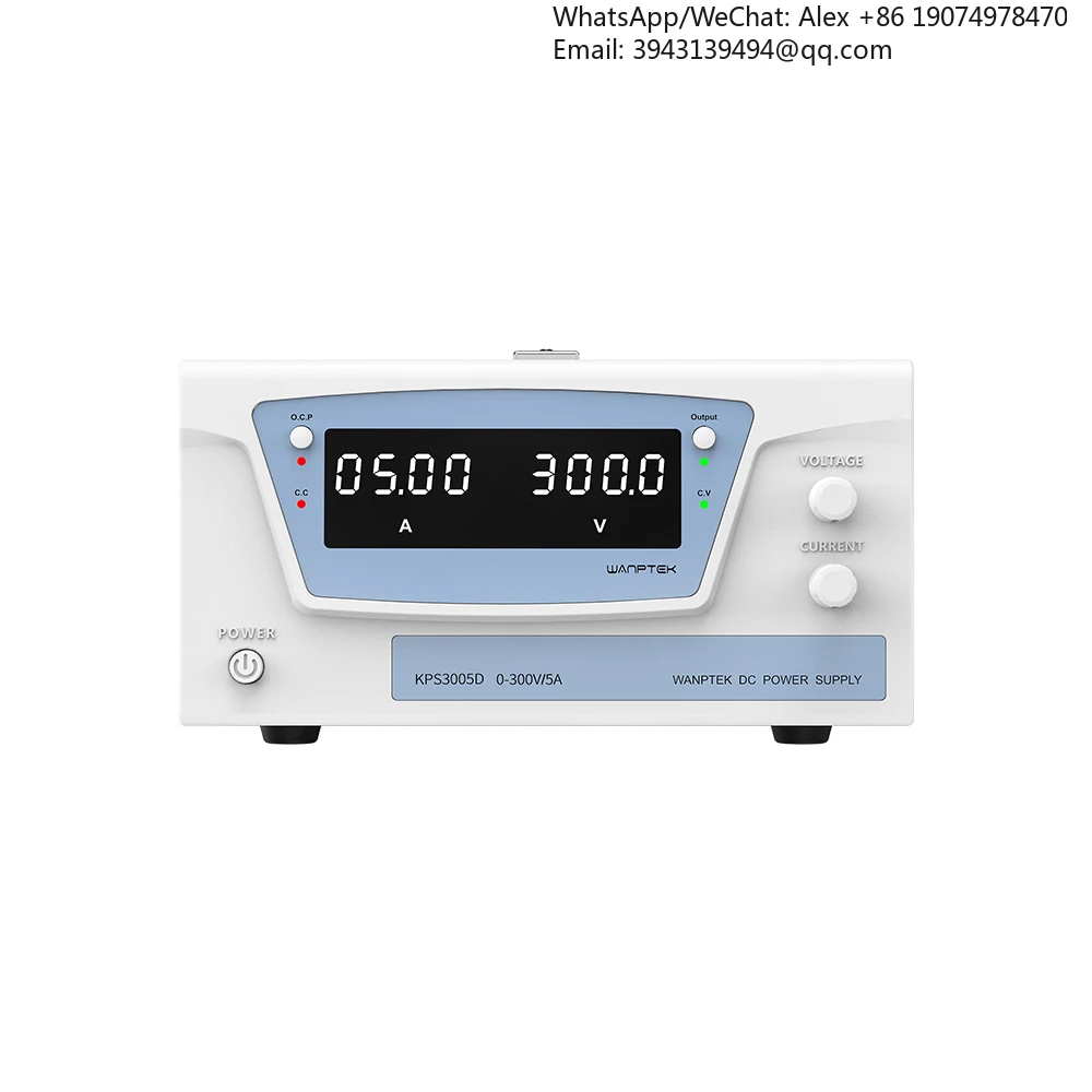 

Лабораторный регулируемый источник питания постоянного тока WANPTEK 300В 5А, для ремонта, разработки, тестирования, измерений, школ, зарядки, гальваники, KPS3005D
