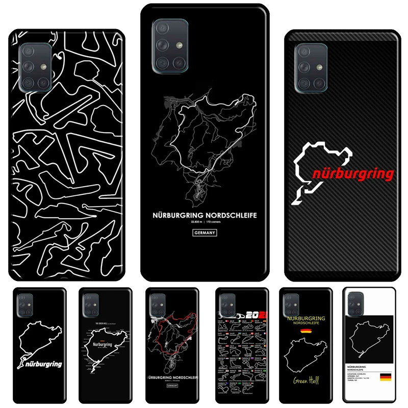 Nurburgring F1 Circuit Case For Samsung A54 A34 A14 A24 A12 A22 A32 A42 A52 A51 A71 A50 A70 A13 A23 A33 A53 Cover