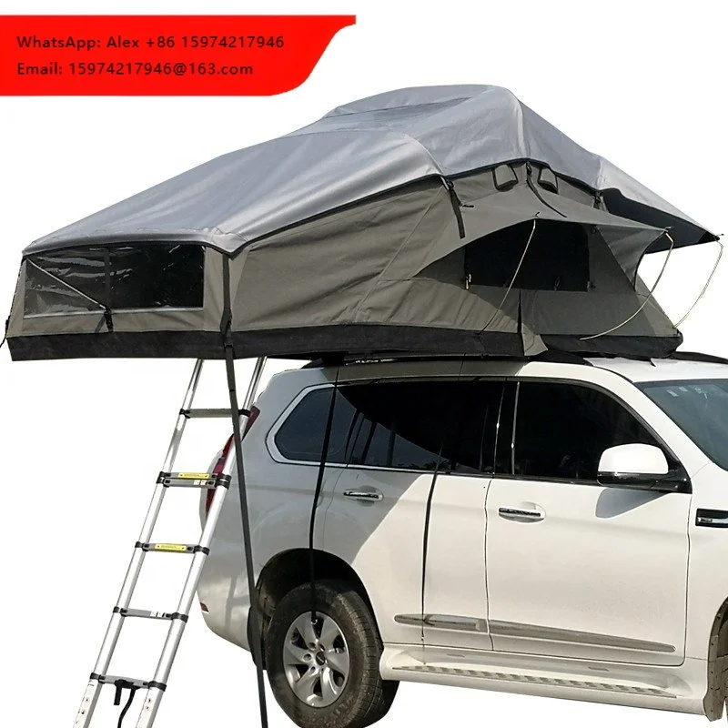 High Quality 4 Season Rooftop Tent Foldable Soft Shell Car Camping 4 Person Roof Top Tent For Sale