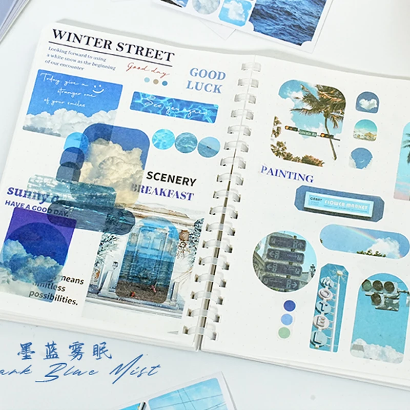 Mr Paper 40pcs/bag Crossroads Wind Series Landscape Theme Sticker Book Handbook Material Decoration DIY Phone Case Calendar