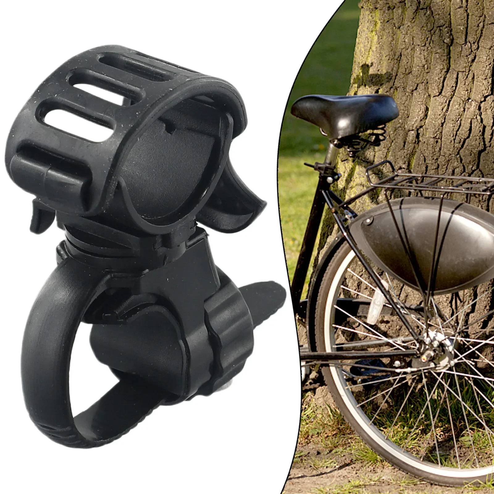 Degree Holder Black Rotation Bicycle Handlebar Light Bracket Bike Mount Flashlight Lamp Clip Support.Clamp