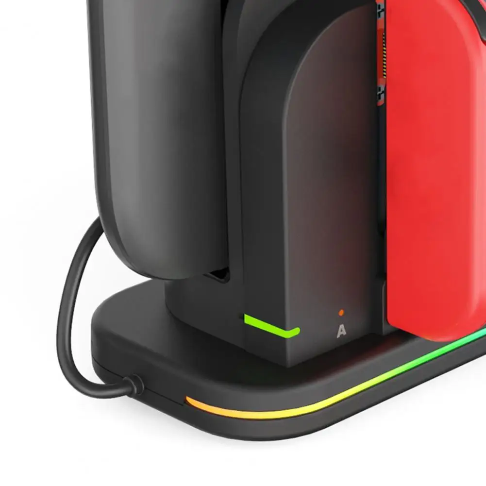 4-in-1 Charging Dock Charging Dock for Nintendo Switch Oled Joy-con Controllers 4-in-1 Gamepad Charging Station with Fan Rgb