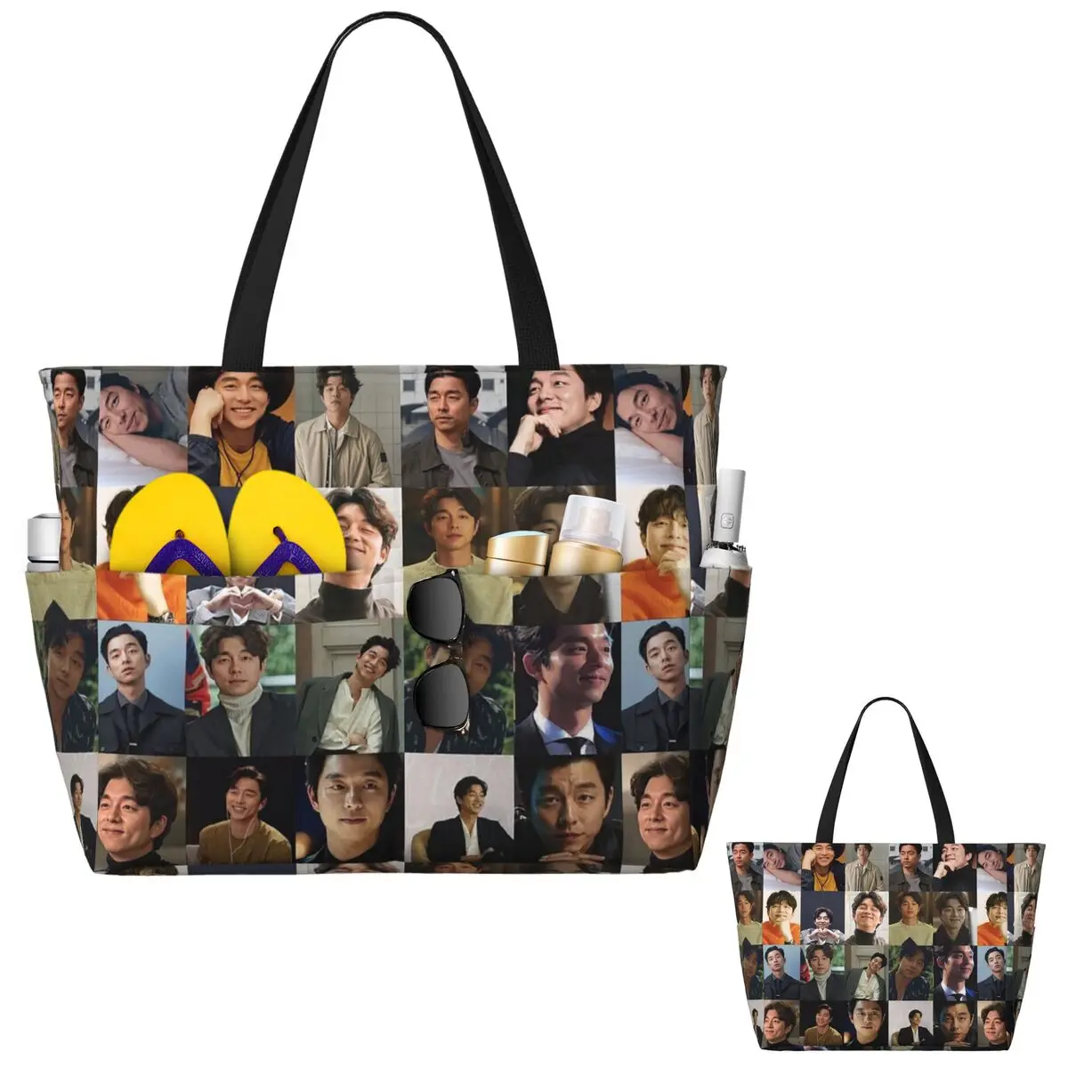 Gong Yoo 1 Tas Tote Pantai Tas Olahraga Gym Yoga Tas Jinjing Besar Tas Travel Wanita Tas Kebugaran