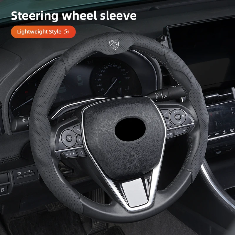 3pcs Peugeot Steering Wheel Cover Breathable Anti Slip Grip For Peugeot 206 308 208 207 3008 307 2008 508 407 5008 408 4008 301 view 4