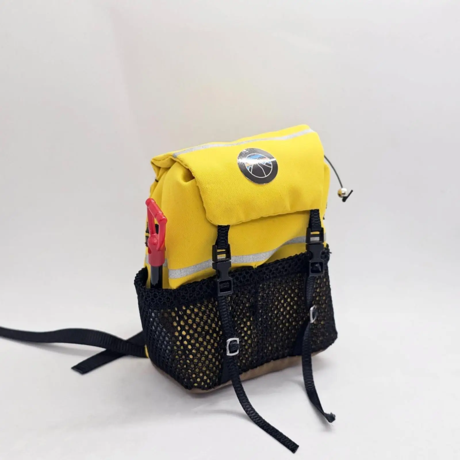 Mini Backpack with Mesh Pocket Decorative Miniature Backpack Cute Scale Storage Bag for Hobbyists, Collectors, Hobby Scene, view 3