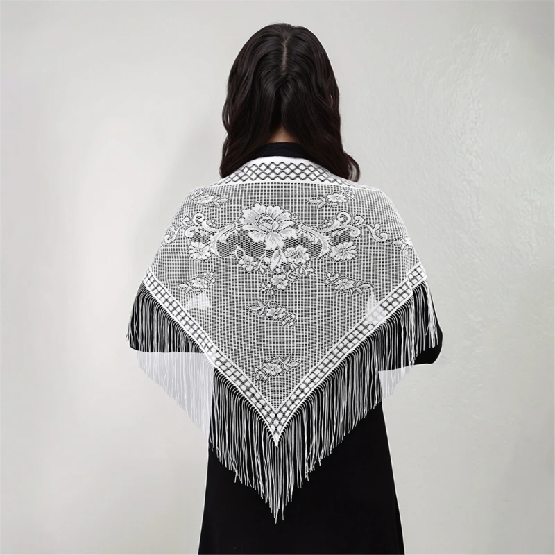 Hollowout Flower Pattern Shawl Shaw