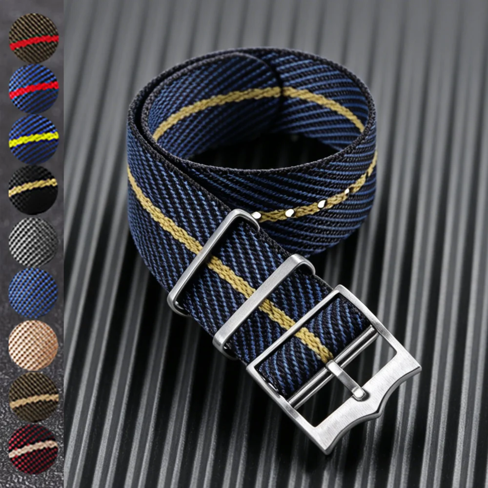 Bracelet de montre en Nylon de qualité supérieure, pour Rolex, Tudor, bracelet militaire pour Seiko, en tissu et toile, pour hommes, bracelet de Sport, 20mm, 22mm
