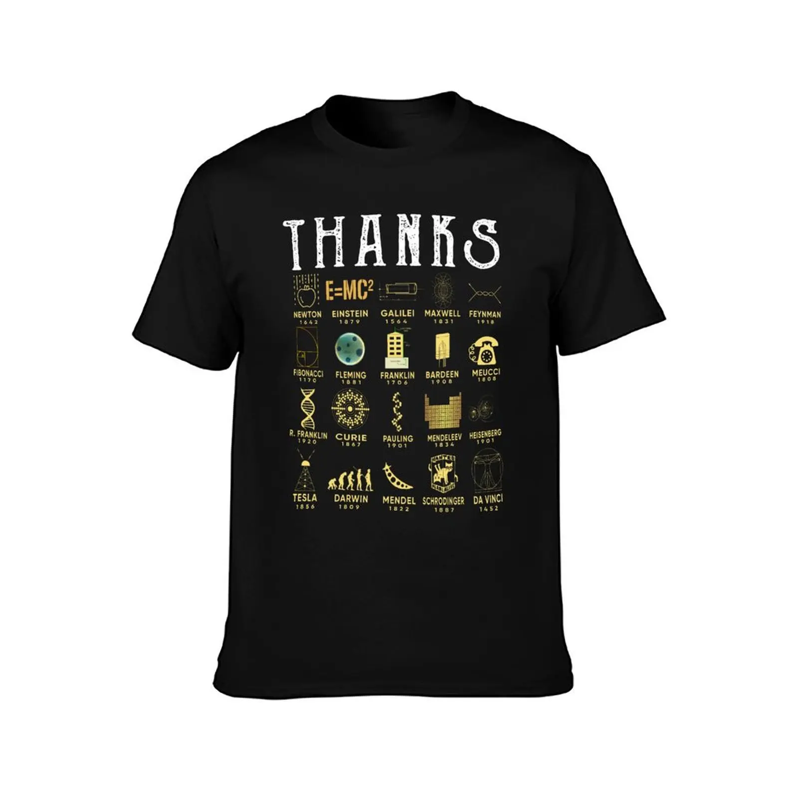 Thanks Scientists T-Shirt Basic Breathable Solid Color T-Shirt