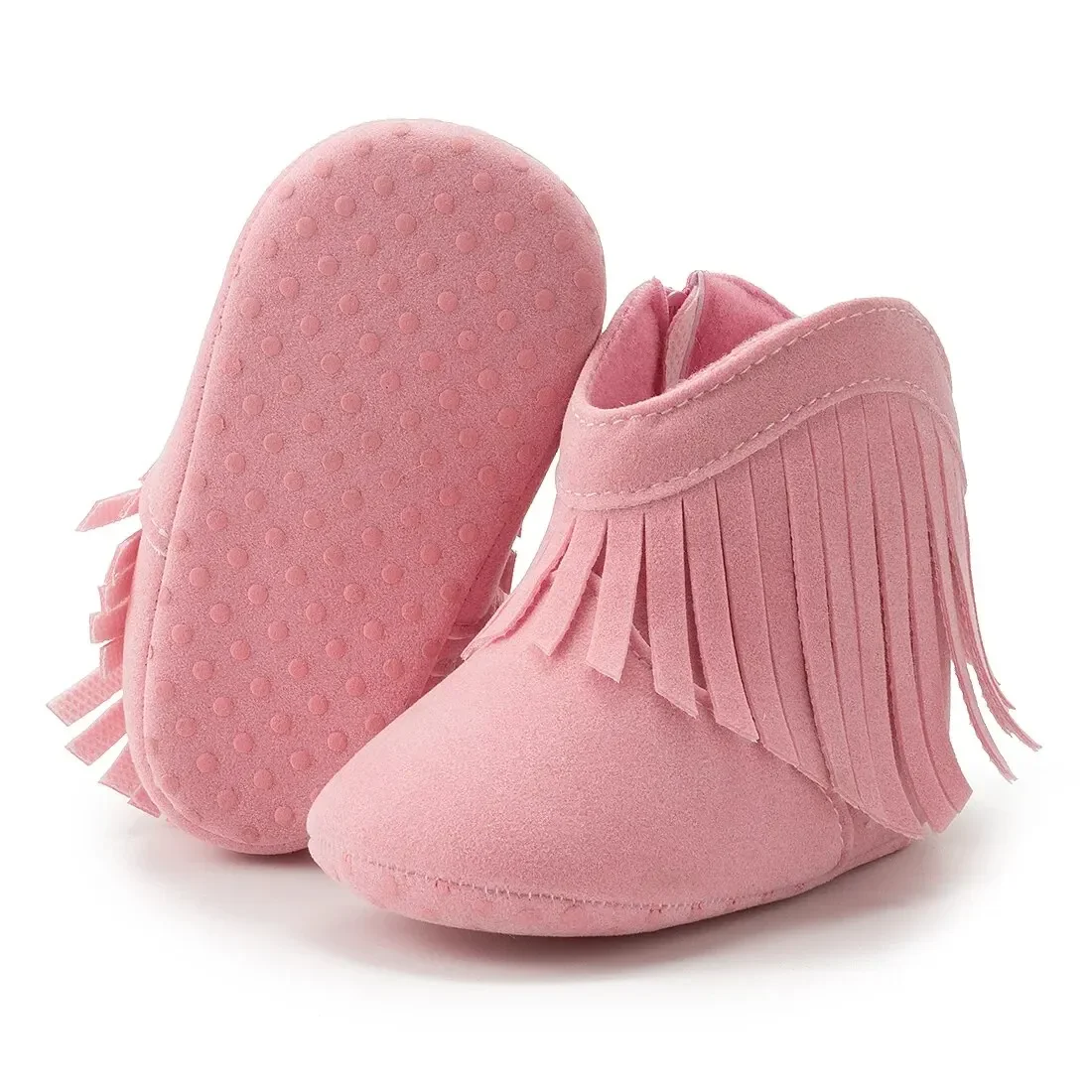 MRovior-Chaussons Vintage à Pompon pour Bébé Garçon et Fille, Chaussures à Semelle Anti-Alde, Chaudes, pour Premiers Pas, d'Hiver