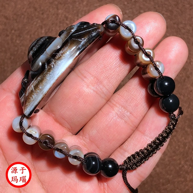 Wonderful Tibetan Dzi Bead Bangle Bracelets Nature Eyes Lucky Energy Amulet Beads Agate Bless Masont