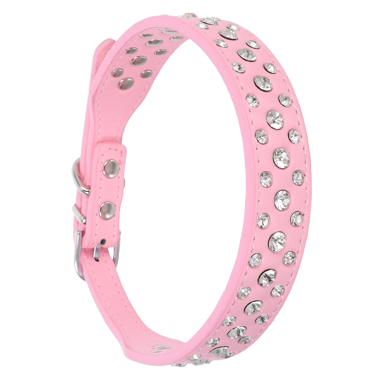 

Pet Rhinestone Necklace Bling Puppy Collar Small Crystal Rhinestones Glitter Dog