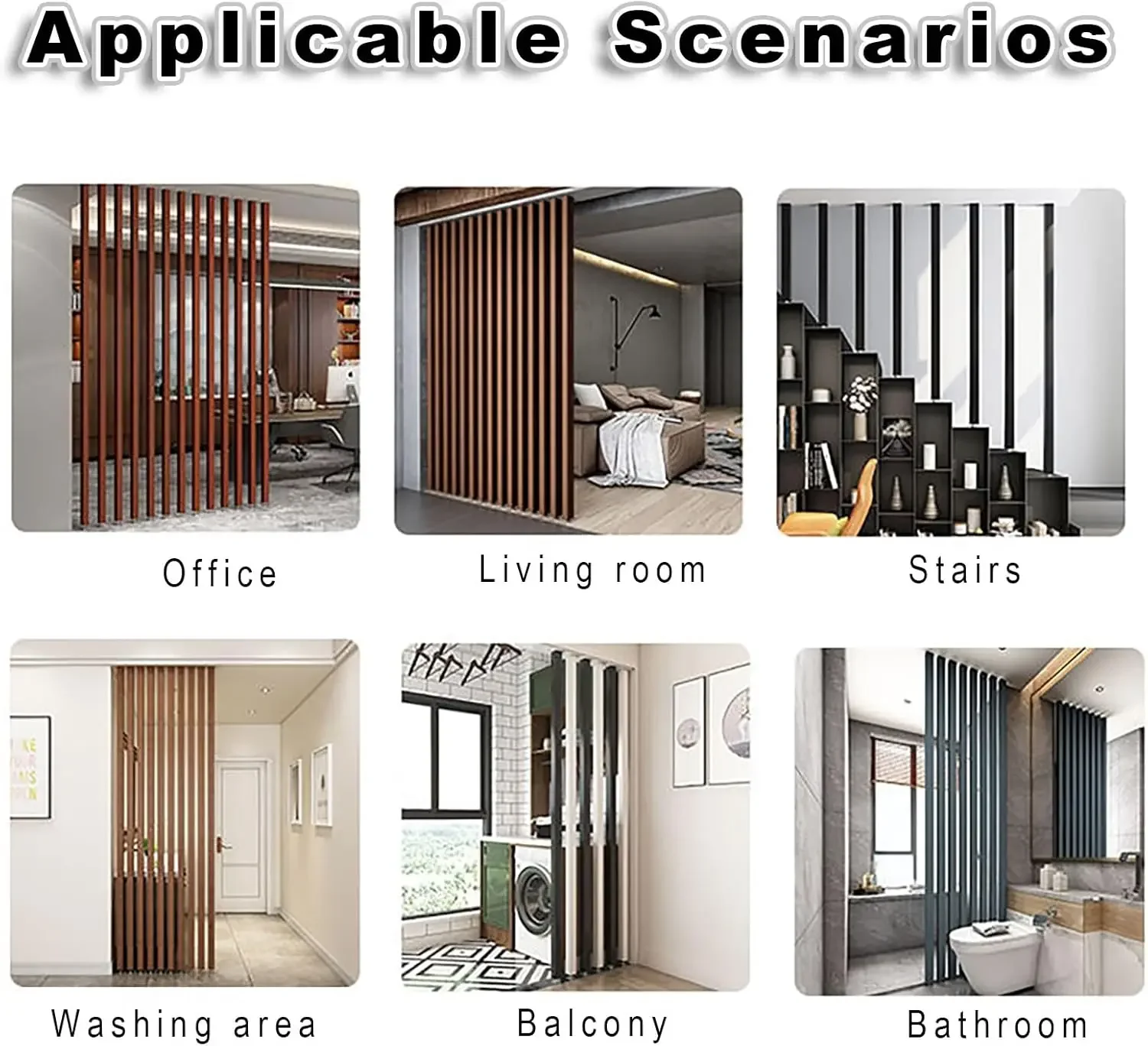 Privacy Screens Room Partition Post, Small Space Decor Divider Column, for Teahouse/Coffee Shop/Hotel/Stud(230cm/90.6in/