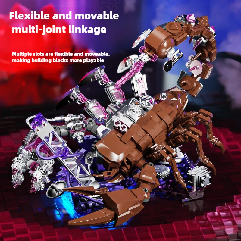 MOC Puzzle Splicing Building Blocks Mechanical Desert Giant Scorpion Simulation Insect Model Assembly Children Boy Bricks Toys