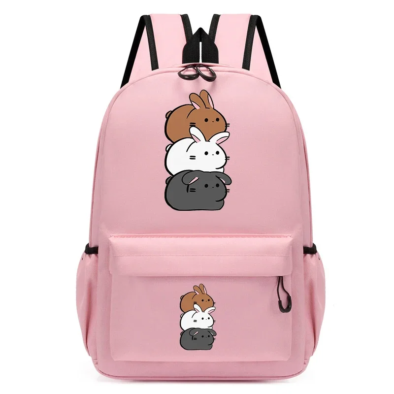 Girls School Backpacks Bunny Cartoon Bookbag Children Nylon Bagpack Kids Satchel Student Bookbag Kindergarten Mochila