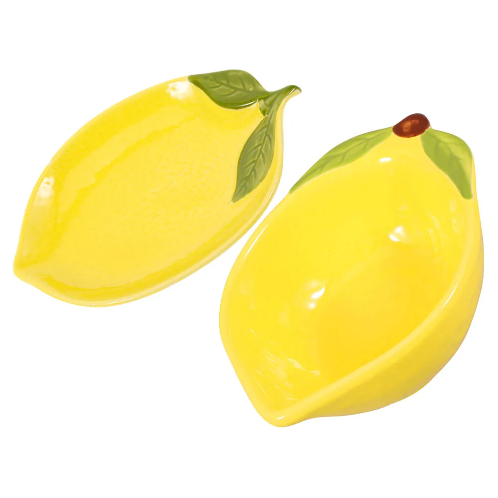 

Lemon Tableware Cute Dishes Ceramic Fruit Decorative Plate Household Dinner Plates Bowl Bowls Ceramics