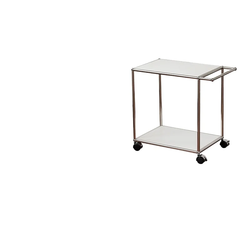 

Medieval Bauhaus sofa side table, small apartment module coffee table ins movable trolley