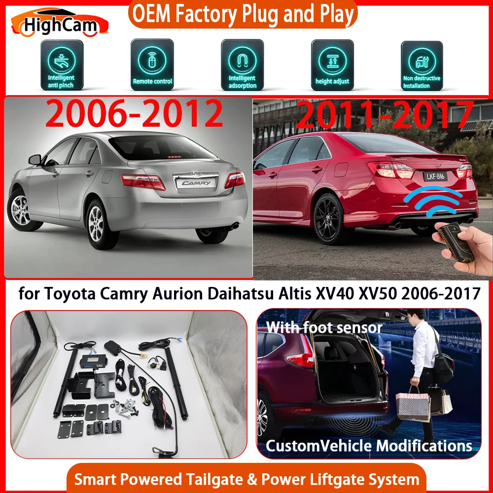 for Toyota Camry Aurion Daihatsu Altis XV40 XV50 2006-2017 OEM Smart Powered Tailgate Power Liftgate Tailgate Power Lift Gate