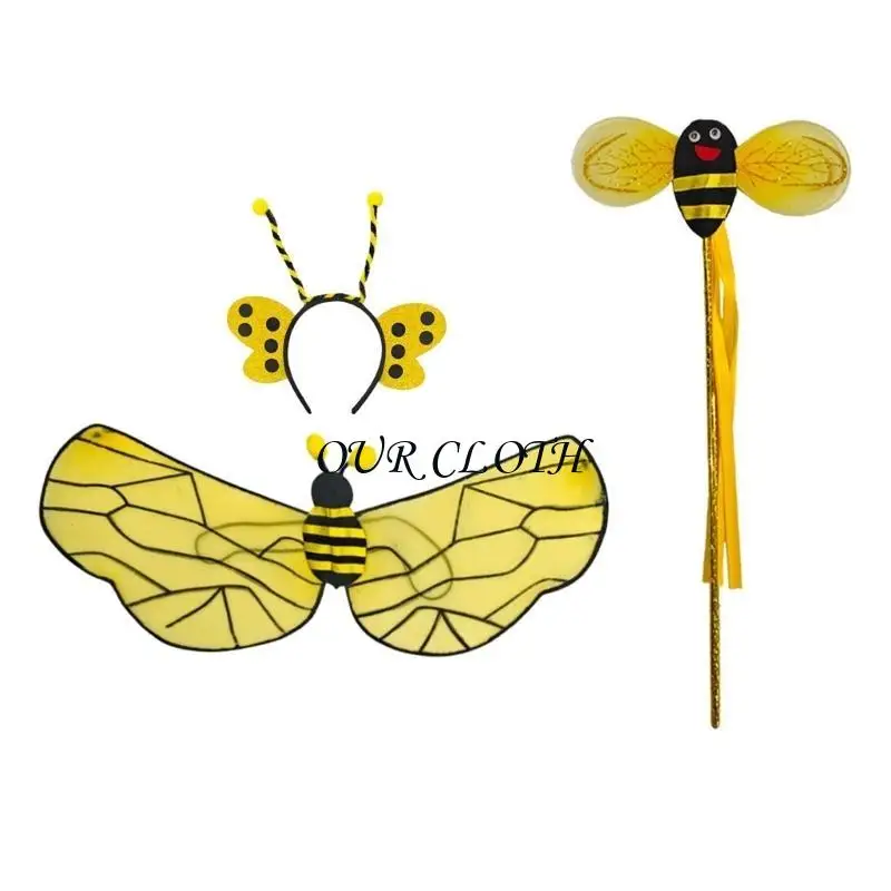 3PCS BEES COSTUME للنساء زي النحل للنساء لحزب Halloween Cosplay Y1AC