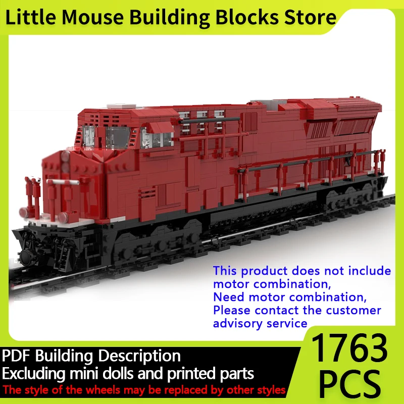 

City Car Model MOC Building Bricks ES44AC C Type Diesel Locomotive Modular Technology Gifts Holiday Assemble Children Toys Suit