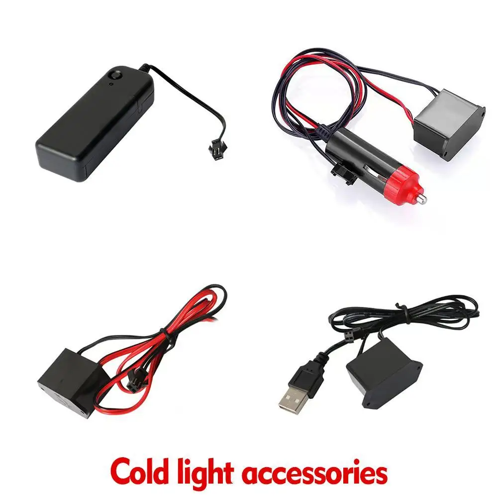 1 do 2/3/4/5 Neon Light EL Wire Driver Inverter PC USB Car Ciggrette Plug Adapter Controller EL Wire Splitter Connectors Kabel