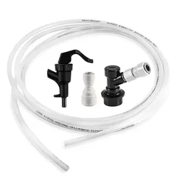 Push-fit Ball Lock Beer Line Assembly, Picnic Beer Tap Faucet with 60cm Hose,Quick Joint Connection Homebrew Beer Soda Dispenser
