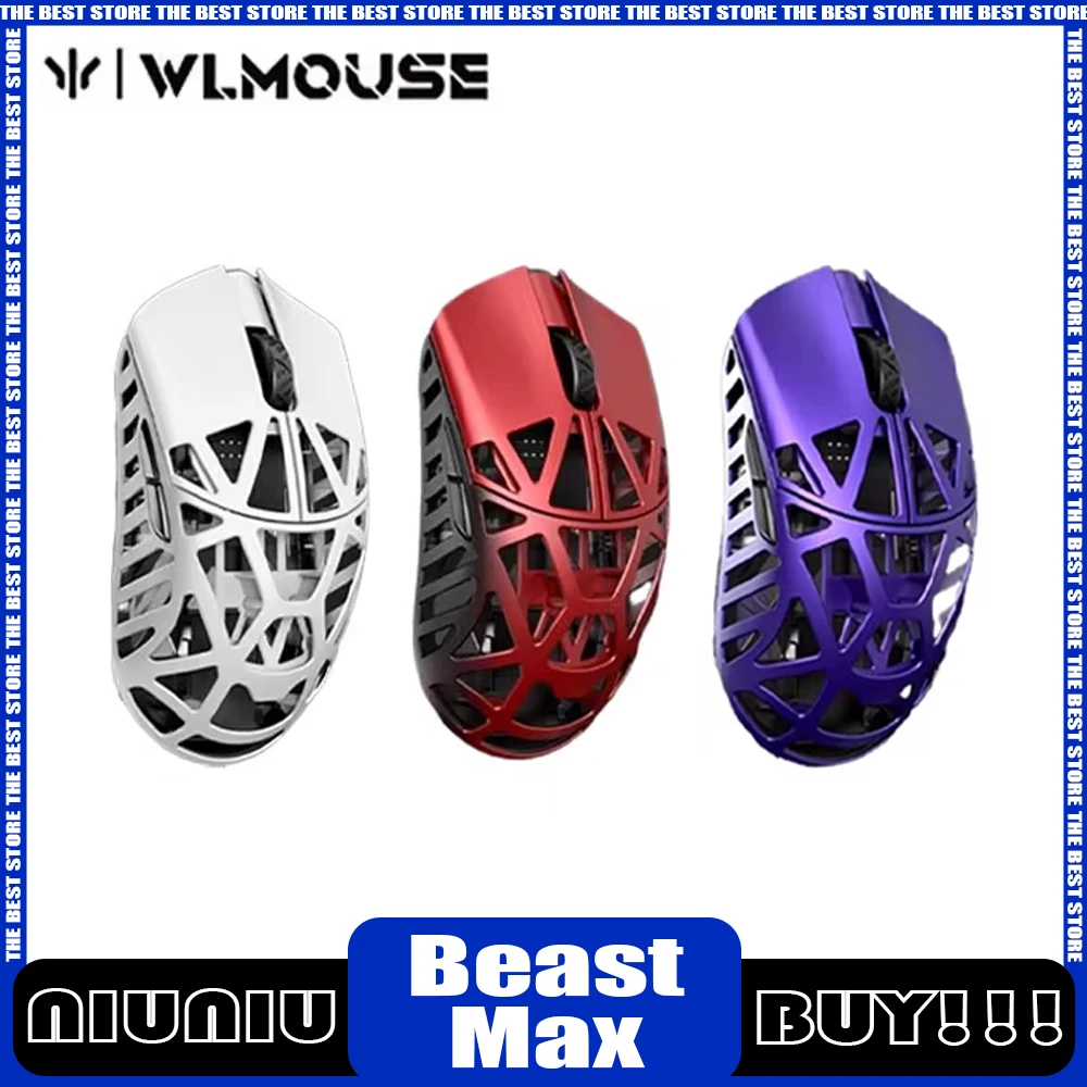 

Wanling Wlmouse Beast Max Wireless Mouse 8k Magnesium Alloy Paw3950 Gaming Mouse Lightweight E-Sports Office Valorant Pc Gamer