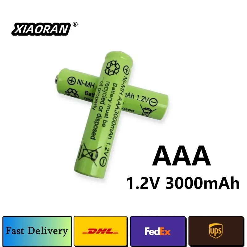 20 PCS AAA 3000mAh 3A 1.2V NiMH Rechargeable Batteries for MP3 Remote Control Toys LED Flashlight Alarm Clock Remote Control Bat