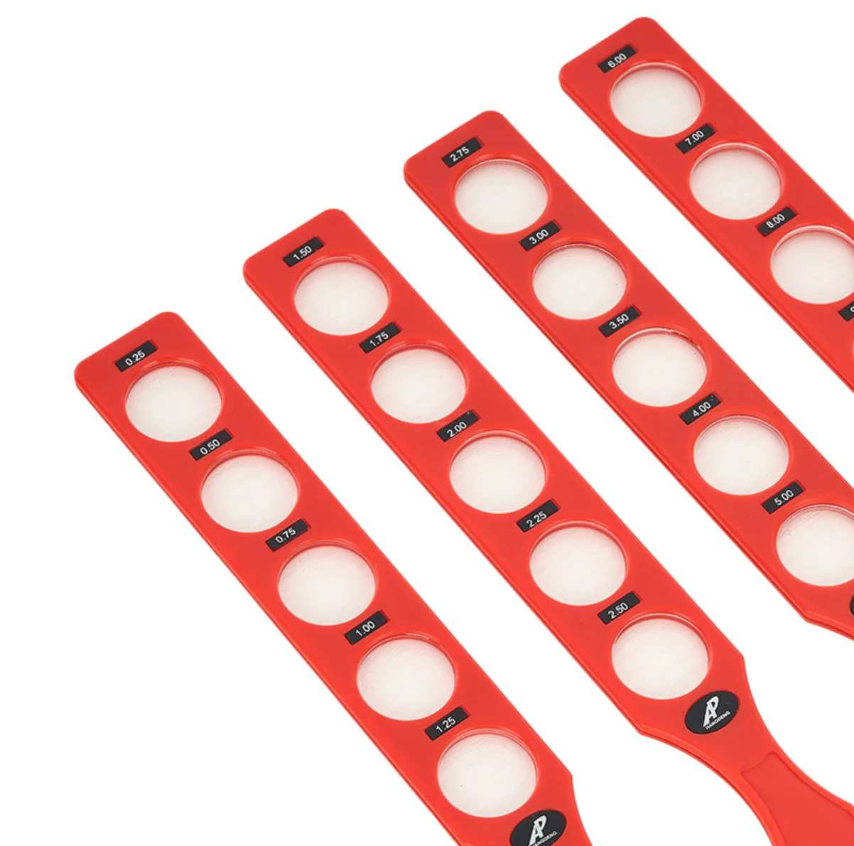 8-Row Compact Trial Lens Set, 40-Type Plastic Frame Test Lenses with Carrying Case