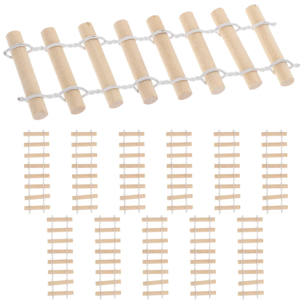 

12pcs Miniature Garden Fence Wooden Durable Border Bonsai Decor Mini House Diy Scene Micro Landscape Accessories Wood Barrier