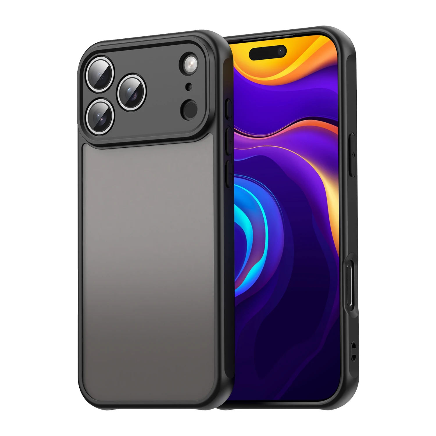 Neue Rüstung Stoßstange Stoßfest Telefon Fall Für iPhone 17 16 Pro Max Schwarz Fall 15 14 13 12 11 Pro plus Silikon Hard Cover Capa
