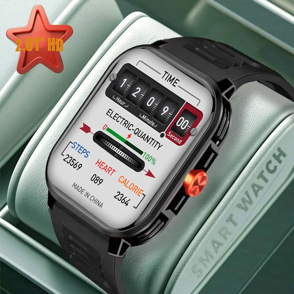 

Модные спортивные часы 2.01, умные часы с полным сенсорным экраном, мужские Bluetooth-вызовы, женские фитнес-шагомеры, умные часы для Android Ios