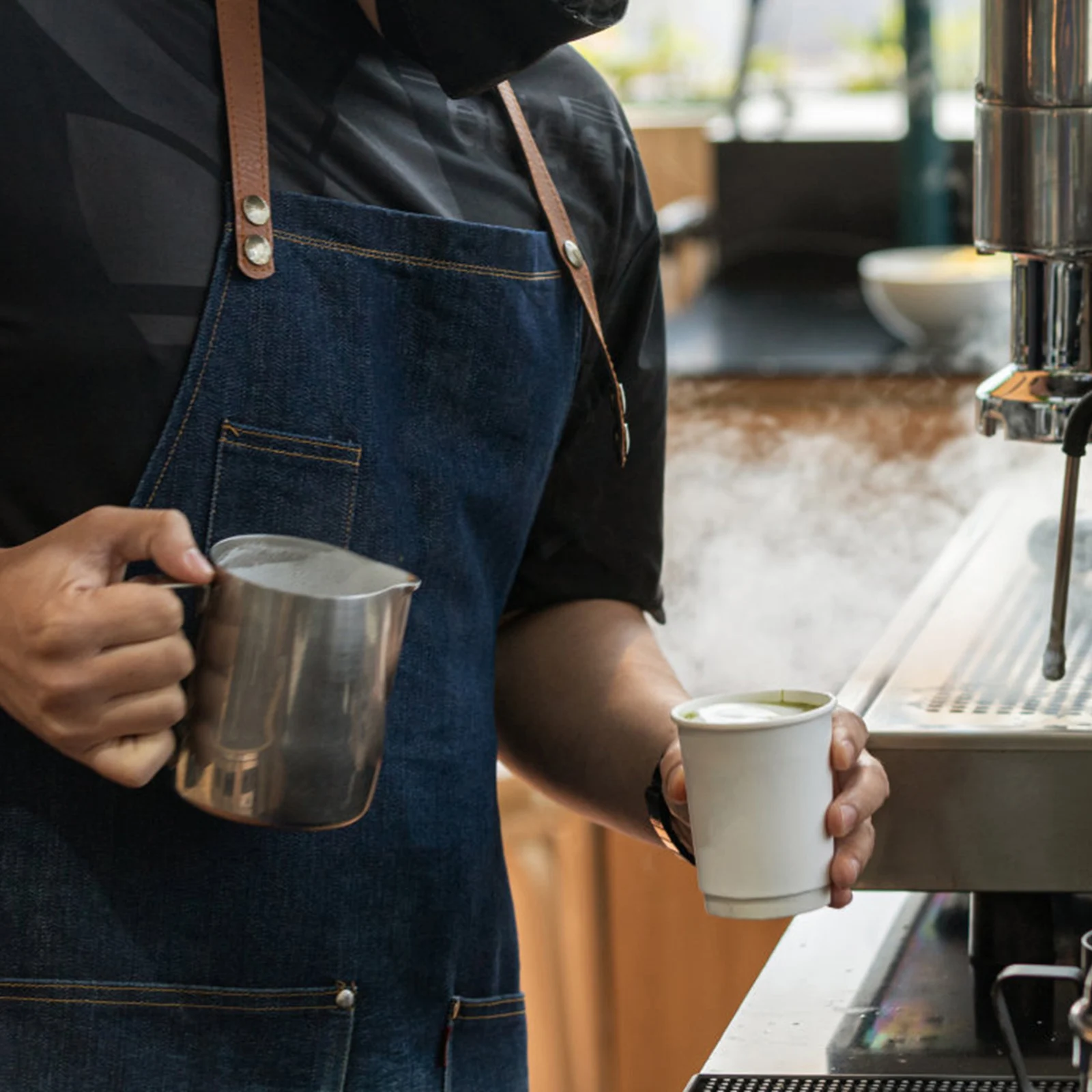 

Stainless Steel Milk Frothing Pitcher Professional Coffee Steamer Cup for Latte Art Household Kitchen Gadget Tool