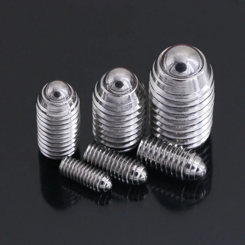 

rVggWiFC 4pcs M10 stainless steel Hex Socket Spring Ball Set Screw Wave Beads Positioning Marbles Tight Spring Plunger 16mm-30mm