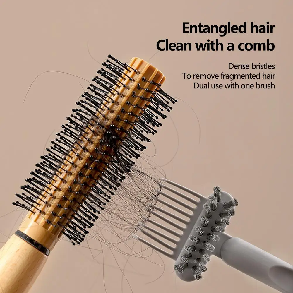 2 In1 Comb Cleaner Delicate Cleaning Hair Brush Comb Embeded Tools Cleaning Comb Edge Tool Handle Cleaner Brush E0H5