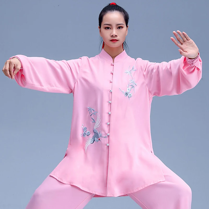 Women's Chenjiagou Style Tai Chi Outfit - Hand-Embroidered Silk Linen, Loose Fit Set for Martial Arts Performance & Morning Prac
