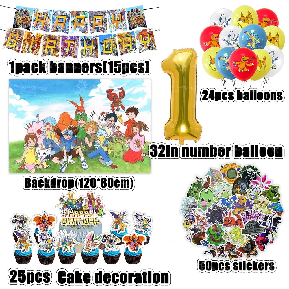 Digimon Birthday Decoration Ca - Pet Supplies First review and price