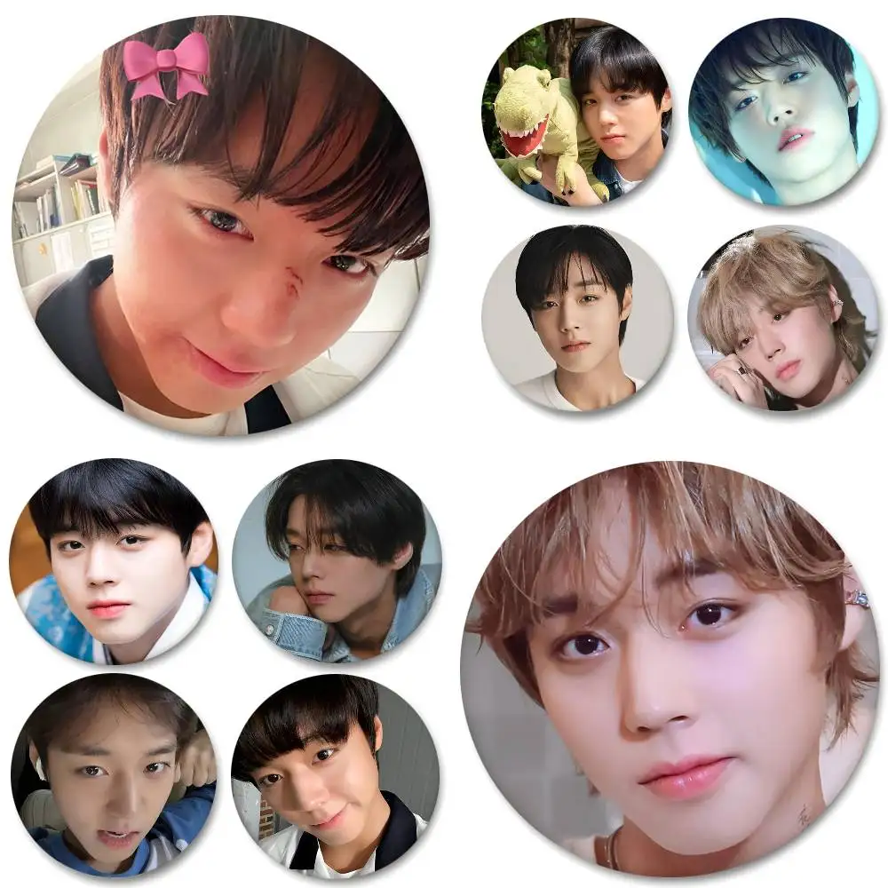 Korean Idol P-Park Ji-Hoon Round Badge Creative Brooch Clothing Backpack Accessories Lapel Pin