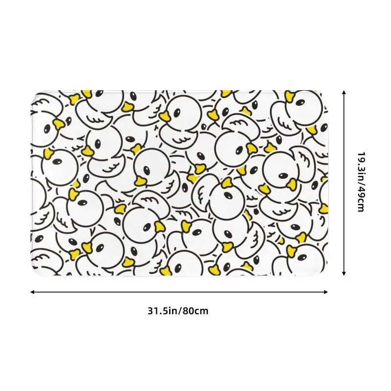 Aangepaste gele kleurrijke rubberen eend patroon vloerdeur keuken badmat antislip indoor deurmat tuin entree tapijt tapijt
