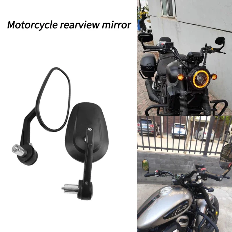 

Motorcycle Handle Bar End MirrorAluminum Side Rearview Mirrors Universal For BMW R1250GS For Kawasaki Z1000 Honda HD